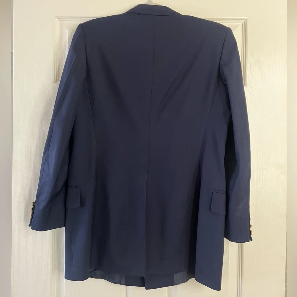 Navy Blue Blazer with gold buttons - Picture 6 of 8